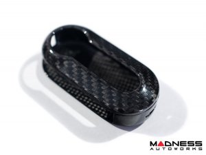 FIAT 500 Key Fob Cover - Carbon Fiber - Italian Flag Exposed